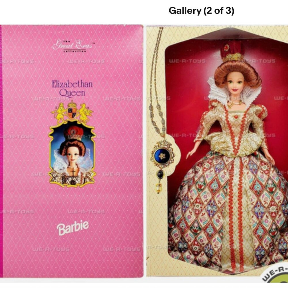 NIB Barbie Elizabethan Queen Barbie Doll The Great Eras Collection 1994 Mattel